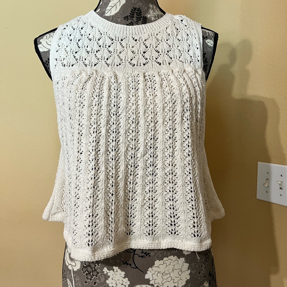 Zara Ivory Textured Sweater